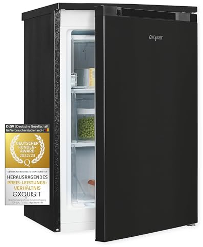 Exquisit Gefrierschrank GS81-051C schwarz | Nutzinhalt: 85 L | 4*-Gefrieren | Standgerät