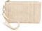 NTRUXZP Ssac paille,sac paille femme,sac tissé,tyle bohème, Sac de plage tissé, Sac à main de mer, Sac à main à fermeture éclair, Sac à main en paille pour femme et fille, beige