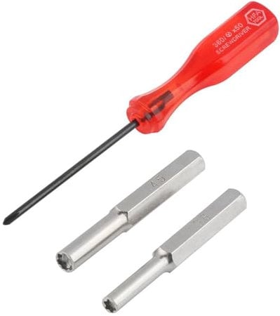 3.8mm 4.5mm Security Bit and Triwing Screwdriver Compatible with Nintendo NES SNES N64 Wii NDS GBA Gameboy Game Cartridge