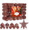 Aitsite 101 Stück Christbaumkugeln Braun Weihnachtskugeln 6CM/4 cm/2 cm Kunststoff Christbaumschmuck Wandbehang Ornamente Weihnachtsbaum Kugeln Flitter Tür Dekorationen Festival Dekore