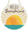 Türdekoration für den Sommer Türhänger aus Holz 30,5 x 30,5 cm „Hello Sunshine Türdekoration zum Aufhängen Sonne geht über dem Meer unter Wandbehänge für Tür Wand Außenbereich