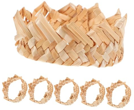 NAMOARLY Stylish Napkin Rings Set 6pcs Napkin Holders for Table Setting Decorative Rustic