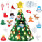 Albero di Natale in Feltro 3D Fai da Te di NEWUPZSI, Set di Decorazioni per Bambini, Regalo di Natale, Decorazione per la Casa, 3 mm x 2