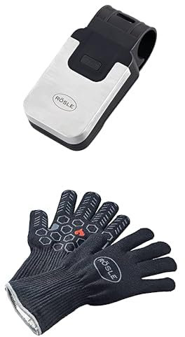RÖSLE Universal BBQ LED-Griffleuchte + Premium-Grillhandschuhe