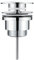 VALAZ Bouchon universel pour lavabo et bidet sans trop-plein chromé pour bonde Click Clack, Pop-Up
