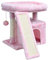 Árbol pequeño para gatos de interior, torre para gatos con poste rascador y tablero, casa para gatos con percha para gatos adultos y gatitos, condominio para gatos, soporte estable para gatos (rosa)
