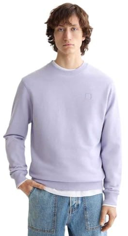 Scotch & Soda Herren Essential Badge Logo Crewneck Sweatshirt, Languid Lavender, M