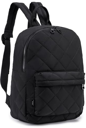 KSIBNW Rucksack Damen 40x30x10, Wasserdicht Schulrucksack Handgepäck Rucksäcke Leichter Reisetasche Wizzair Vueling EasyJet Reiserucksack Tagesrucksack Daypack für Schule, Reisen, Schwarz