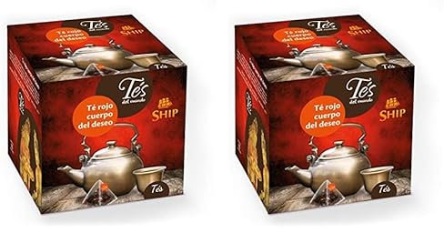 Ship - Té Rojo Cuerpo del Deseo - Caja de 15 Pirámides - Contiene Propiedades Digestivas - Sabor Dulce - Infusión Digestiva - Aporta Bienestar y Tranquilidad (Paquete de 2)