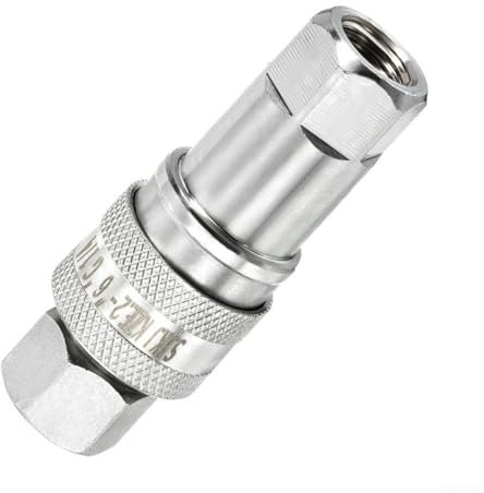 Besttoolifes Ensemble de coupleurs hydrauliques à connexion rapide, 1 ensemble en acier au carbone G1/4 femelle adaptateur de raccord de tuyau pour construction agricole, argent
