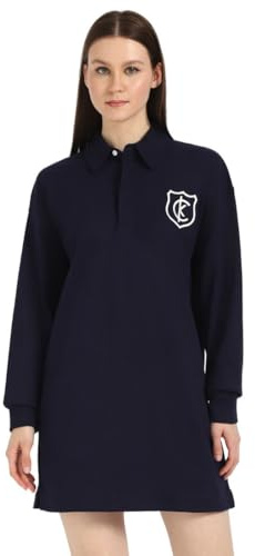 Calvin Klein Women's Logo Crest Polo Mini Dress