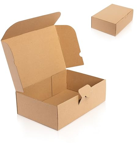 WPTrading - 100 Stück DHL Kleinpaket Karton 1-wellig 240 x 160 x 75 mm Wellpappe - Versandkarton & Faltkarton für Warenversendung - Paket 3-fach-Steckverschluss - Versand-Verpackung (Warenpost) klein