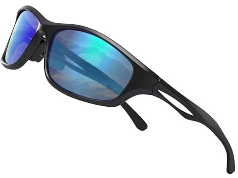 JAGPX Polarisiert Fahrradbrille Herren Damen Sport Sonnenbrille UV400 | Leicht, weiche Nasenpads, rutschfest. Ideal für Fahrrad, Autofahren, Laufen, Angeln. Polarisierte Gläser reduzieren Blendung.