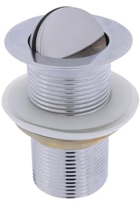 Veemoon Bonde de Lavabo Zinc avec Couvercle Plat Drain à Bascule pour Évier pour Éviter les Débordements la Cuisine Salle de Bain et Buanderie