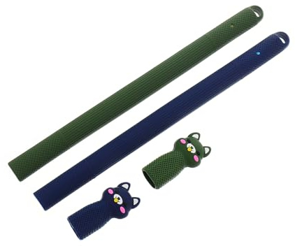 BAZEITFLOW 2 Stück Silikon Stift Schutzcover für Pencil Generation rutschfest Stoßfest Praktische Anti Drop Hülle in Mitternachtsblau und Kompatibel mit Ipad Stylus Pen