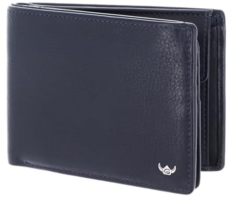 Golden Head Leder Geldbörse Capri RFID Protect Scheintasche mit Geheimfach 1159 Blau dunkelblau