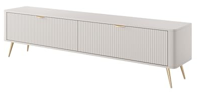 3E 3xE living.com TV-Schrank, Beige, 200 x 51,2 x 38 cm
