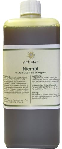 Dalimar Niemulgan – Premium Neemöl mit Emulgator | Kaltgepresstes Niemöl Konzentrat für Pflanzen | Sofort wasserlöslich durch Rimulgan | Natürliche Pflanzenpflege für Haus, Balkon & Garten (250 ml)