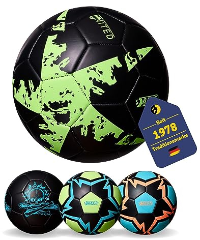 BEST SPORTING Glow In The Dark Fußball Größe 5 I leuchtender Fußball für Kinder & Erwachsene I PVC Leuchtball Kinder I Leucht-Fußball mit Phosphoreszenz-Effekt I Fußball-Kinder