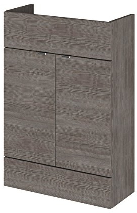 Hudson Reed Compact Fitted Vanity Unit 600mm Wide - Grey Avola - Flush Bathrooms