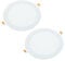 JANDEI – 2 Faretti Led da Incasso, 18W, 1440 Lumen, Forma Rotonda, Foro Incasso Ø 200- Ø 205 mm, Extra Piatto 13 mm di Profondità, Bianco Bianco Neutro 4200K, Trasformatori Inclusi