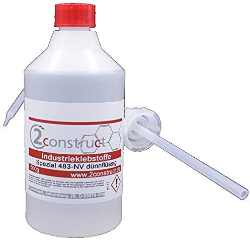 2Construct Sekundenkleber Serie 483 (niederviskos/dünnflüssig, 500 g Flasche)