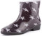 Ladeheid Kurze Gummistiefel Damen Elegant Regenstiefel Damen mit Muster LAZT201802 (Schwarze/Weiße Sterne 101M, 39 EU)