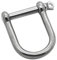 Schäkel Breit D-Schaekel Breit Rostfreier Edelstahl V4A Gerade Für Kordel Drahtseil Verbinder Karabinerhaken, Variante:6mm - 2 Stück
