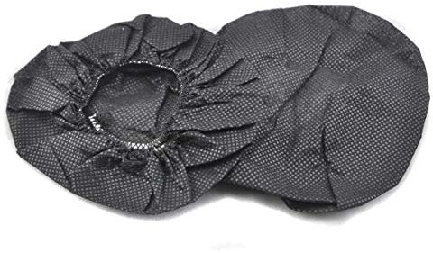 Simoutal Headphone Headsets Einwegabdeckungen Staubdichte Ohrmuschelabdeckungen Dehnbarer Ohrpolsterabdeckungsschutz (schwarz, 30 Paare)