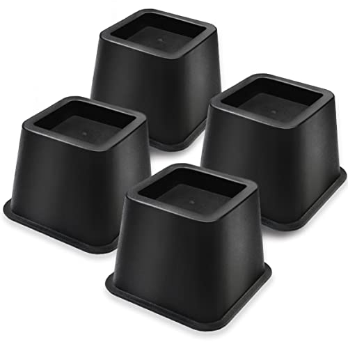 MixDora 4x 3 inch PP Bed Chair Risers Feet Leg Lift Furniture Raisers Stand Dinner Table