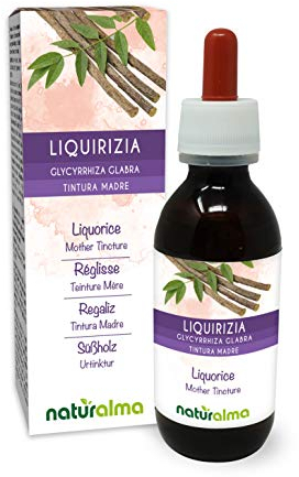Liquirizia (Glycyrrhiza glabra) radici Tintura Madre analcoolica Naturalma - Estratto liquido gocce 120 ml - Integratore alimentare - Vegano