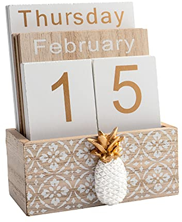 Vintage Schreibtisch Ewiger Kalender Ewiger Block Planer Monat Woche Datum Display Home Office Desktop Dekoration