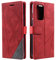 SONWO Hülle für OnePlus 9, Premium Leder PU Handyhülle Flip Case Wallet Silikon Bumper Schutzhülle Klapphülle für OnePlus 9, Rot