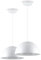 LED Universum 2er-Set Pendelleuchten Jada Weiß Ø30cm x 125cm, E27 Fassung, max. 40W, Hängelampe, Hängeleuchte, Deckenlampe, Wohnzimmerleuchte, Kinderzimmerlampe, Metall