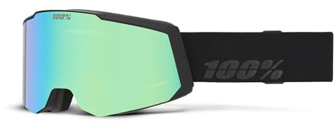 100% SNOWCRAFT S Goggle Black w/HiPER® Green Mirror