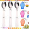 WTpin 3 Pièces Couverts Pliables Ultra-légers 2 en 1, Couverts de Camping Pliants en Acier Inoxydable, Kit Couvert Camping Pliable, Cuillère Pliables, Pour la Voyages et Pique-Nique(16 x 3,4 cm)