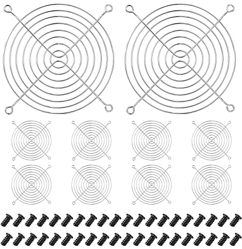 10 Pcs 140mm Fan Finger Grills 140mm Metal Fan Guard Computer Case Cooling Fan Finger Guard Protective Grill with 40 Pcs Screws for PC Ventilator