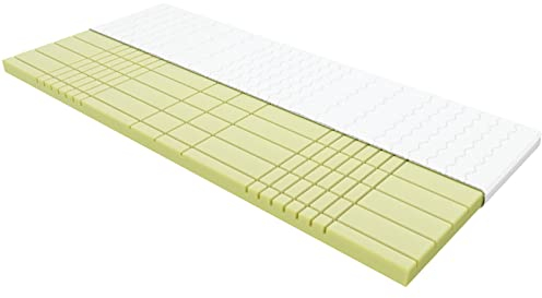 AM Qualitätsmatratzen 3D Deluxe 7 Zonen Kaltschaum Topper 120x190cm RG50 - Made in Germany - Atmungsaktiver Topper 120x190-8cm - Matratzenauflage 120x190 mit Lyocell Bezug und Anti-Rutsch Funktion