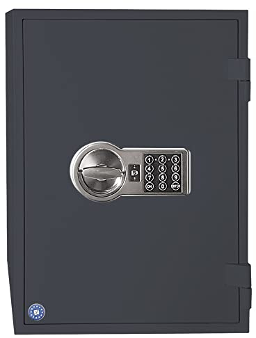 FELGNER Tresor FS 60-49 EL - Möbeltresor Dokumententresor Safe mit elektronischem Sicherheits-Schloss Pin Code | 60 Minuten Feuerschutz | Einbruchsschutz Widerstandsgrad S2 | Graphitgrau (RAL 7024)