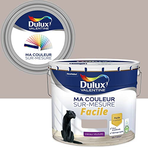 Ma Couleur Sur-mesure par Dulux Valentine – Peinture Intérieure Murs, Plafonds, Boiseries - Facile à appliquer - Velours Marron Glacé 10 L