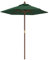 vidaXL Sonnenschirm, Gartenschirm mit Holzmast UV-Schutz, Strandschirm mit Belüftung 6 Rippen, Marktschirm Balkonschirm Terrassenschirm, Grün