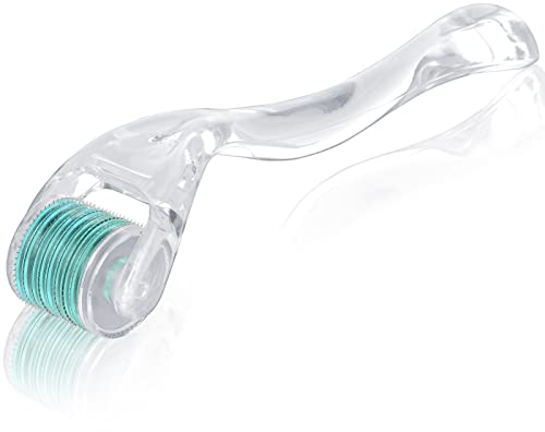 LOPHE Dermaroller 0.5mm, Bartroller für Mann & Frau, Microneedling Gesichtsroller für Gesicht und Körper, Bart Roller für Hair Bartwuchs, Anti-Aging, Anti-Falten, Narbenentfernung (Grüner Kopf)