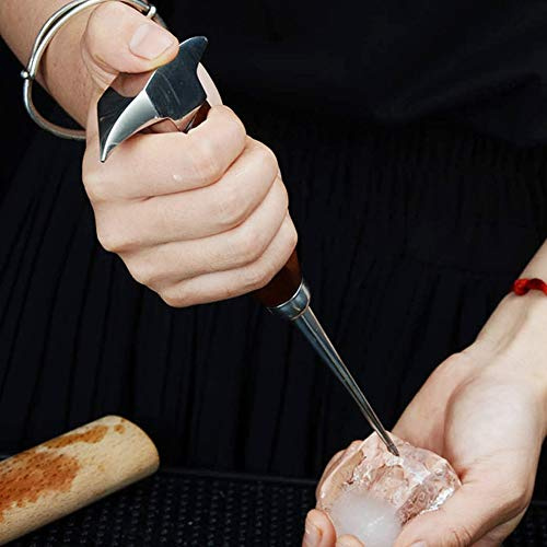 Martillo de hielo, picador de hielo de acero inoxidable 6.7 con mango de seguridad para barras de cocina