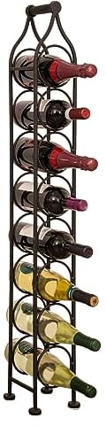 Biscottini Range Bouteille en Fer forgé L12xPR12xH105 cm - Porte Bouteille - Porte Bouteille vin - Range Bouteille frigo - Meubles de Salle à Manger - Meuble Cuisine Rangement