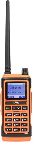 PNI P17UV VHF/UHF Doble Banda 144-146MHz y 430-440MHz, Walkie Talkie Profesional 999CH Bidireccional, Cargador USB 1500mAh, Escaneo TOT, Vigilancia Dual, Roger Beep, Radio FM, Linterna de Señalización