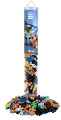 Plus-Plus 4296 Geniales Konstruktionsspielzeug, Polizist, Kreativ-Bausteine Tube, 100 Teile