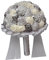 PRETYZOOM Bouquet Da Sposa in Tessuto Per La Futura Sposa Fiori Da Sposa Grigi E Bianchi Bouquet Con Decorazioni in Argento Composizione Di Piante Artificiali Realistiche