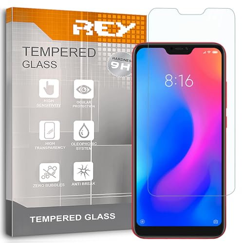 2X Protector de Pantalla para XIAOMI REDMI 6 Pro - XIAOMI MI A2 Lite, Cristal Vidrio Templado Premium