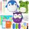 VANEME Häkelset für Anfänger, 3 Muster, Tiere, Eule, Pinguin, Frosch, Strickset für Erwachsene und Kinder, mit Schritt-für-Schritt-Video-Tutorials und Testgarnen, Haken, Zubehör