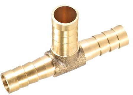 METALLIXITY Forma T Ottone Barra Raccordo (8mm x 10mm x 8mm) 1pz, Barra Riduttore - per Carburante Aria Acqua Olio Gas